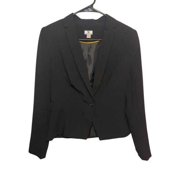 Worthington Blazer Women's Size 8 Black Business Single Button Jacket RN# 93677 - Picture 1 of 15